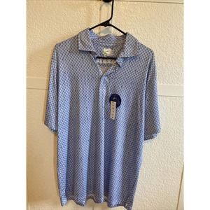 TailorByrd XL Blue Mens Performance Golf Polo Polyester/Spandex NWT